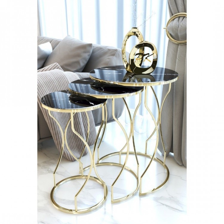 Rüya Zigon Sehpa Gold