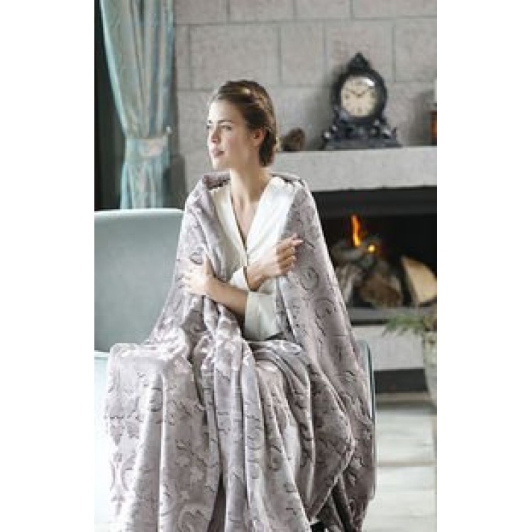 Özdilek Çift Kişilik Battaniye Smart Damask Kahve