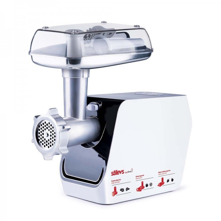 STİLEVS CHEFTURCO ET KIYMA MAKİNESİ - BEYAZ&SİYAH